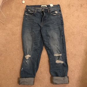 Mid Rise Boyfriend Jeans